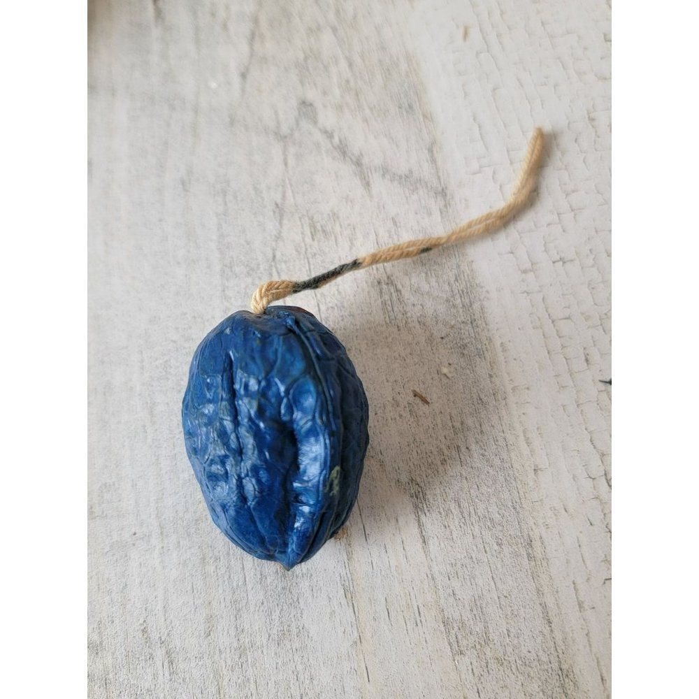 Handmade blueberry walnut ornament Xmas decor